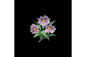 Дизайн (схема для вишивання) "Violets (Фіалки)" EP011